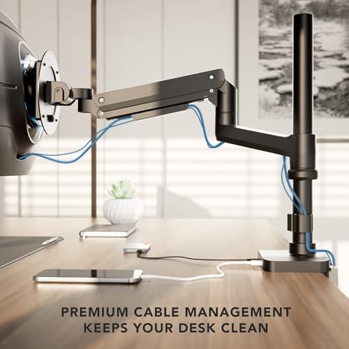 Mount-It! Ultrawide Monitor Arm, Pole Mount, 17-49" Screens, 44 lbs, VESA