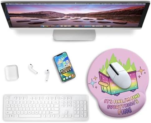 Blusabaca Dumpster on Fire Mouse Pad with Wrist Rest Ergonomic Mousepad