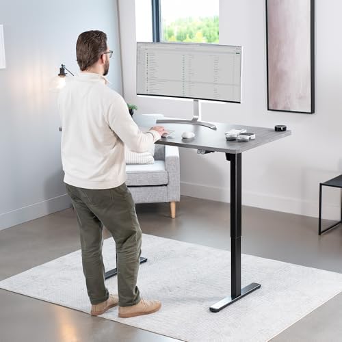 VIVO Dark Gray 60 x 30 in Standing Desk, DESK-KIT-0B6G