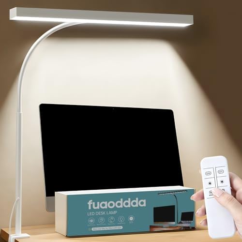 Desk Lamp with Clamp, 1200LM LED Desk Light for Home Office，White