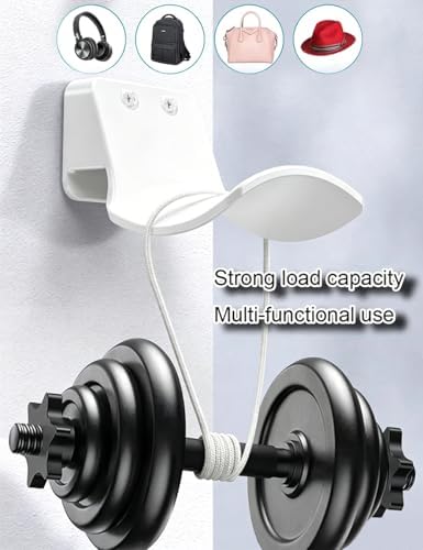 2-Pack Wall Mount Headphone Hanger Adhesive Screw-in Headset Hook