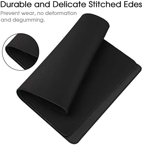 Gaming Mouse Mat/Mouse Pad 35.4x15.7x0.12Inch | XXL Mouse pad | Table mat/Large Size | Improved Precision and Speed | Rubber Base for Stable Grip on Smooth Surfaces Non-Slip (90x40 Black004)