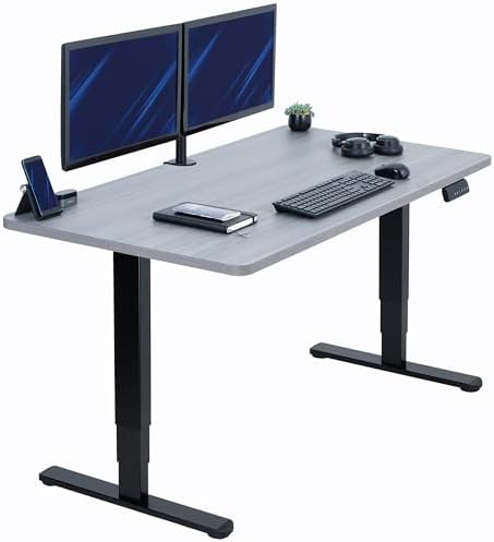 VIVO Dark Gray 55 x 28 in Standing Desk, DESK-KIT-2B55G
