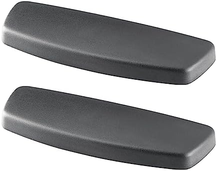 Office Chair Armrest Replacement Pads Caps Mesh Computer Chair Parts Accessory Mounting Holes 4inch Sturdy 1 Pair PU Leather (Style A)