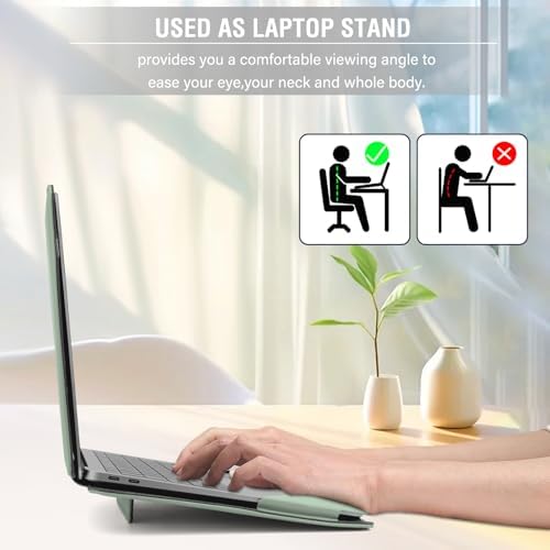 MOSISO PU Leather Sleeve Case Compatible with MacBook Air 13.6 inch