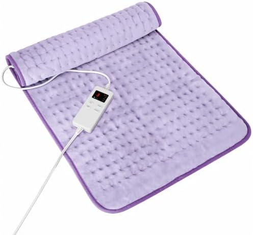 Heating Pad for Back Neck & Period Cramps, Auto Shut Off, Purple