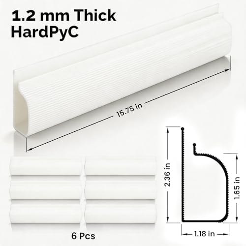 6 Pack Cable Management for Under Desks,94.5in Cord Organizers,J-Shaped Self-Adhesive Cable Organizer, Cable Hider Cord Management,Cable Organizer Accessories for Home & Office (White)