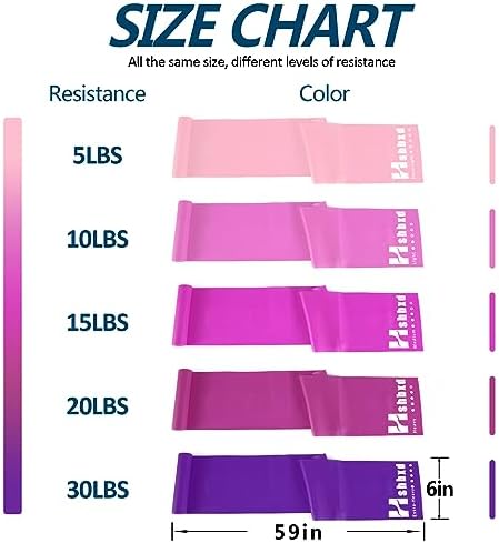 Resistance Bands Set for Physical Therapy, Rehab, Yoga and Pilates