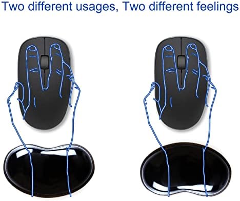 BRILA Ergonomic Silicone Mouse Wrist Rest, Cooling Silica Gel Mouse Wrist Support Pad for Office Work and Laptop Computer Gaming