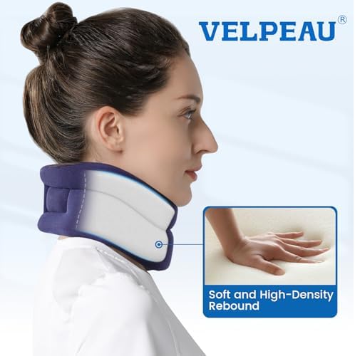 Velpeau Soft Neck Brace for Neck Pain and Support, Sleep Apnea, Blue S