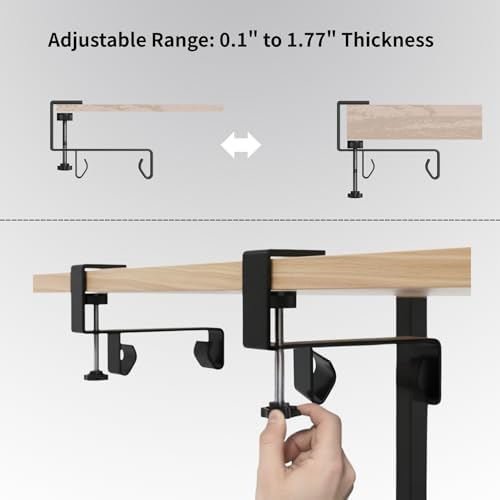 Under Desk Cable Management Tray, 36” Fabric No Drill Clamp Mount