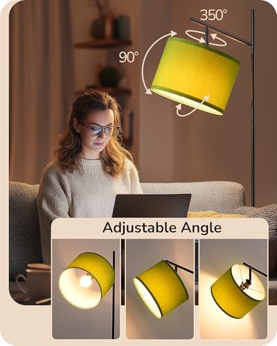 EDISHINE Modern Floor Lamps for Living Room, 64.7" Green Standing Lamp