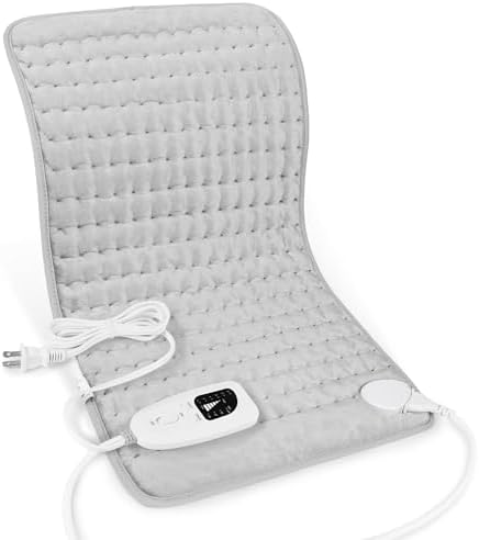 Heating Pad,Heated Blanket,Heating Pad for Back Neck,Grey,24x12 Inch