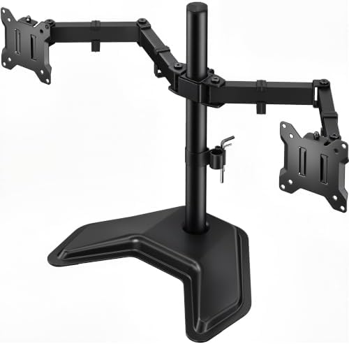 monTEK Freestanding Dual Monitor Stand for 17-32" Screens, 22 lbs Each