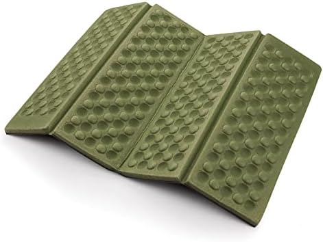 AceCamp 3940 Portable Lightweight Mini Waterproof Folding Mat, Foam Sitting Pad for Outdoor Activities, Foldable Kneeling and Seat Cushion for Comfort, Red
