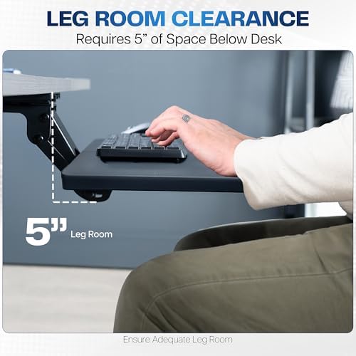VIVO Black Under Desk 34 x 10 in Adjustable Keyboard Tray, MOUNT-KB36B