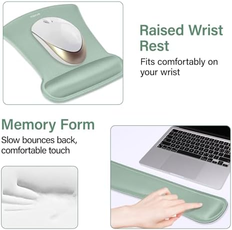 MOSISO Keyboard Mouse Pad Set, Large Gaming Mousepad&Keyboard Wrist Rest