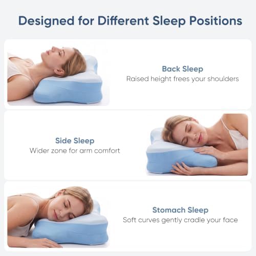 Cervical Neck Pillow, Memory Foam Contour Pillow, Queen
