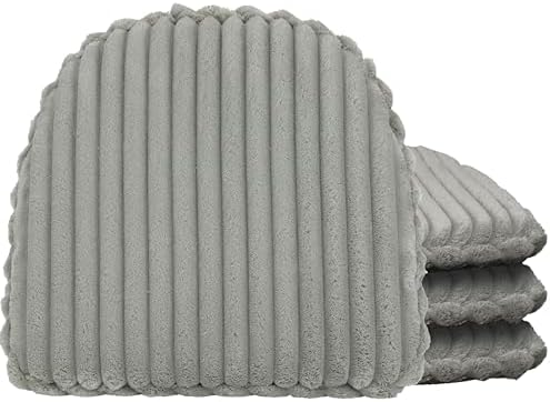 Klear Vu Raindrop The Gripper Non Slip Chair Cushions, Soft & Comfortable Seat Pad, Sitting Pillow for Kitchen, Dining or Office, 4 Count (Pack of 1), Lush Pewter