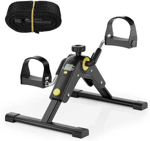 MOMODA Under Desk Bike Pedal Exerciser with LCD Display Portable Mini Exercise Bike for Arm and Leg
