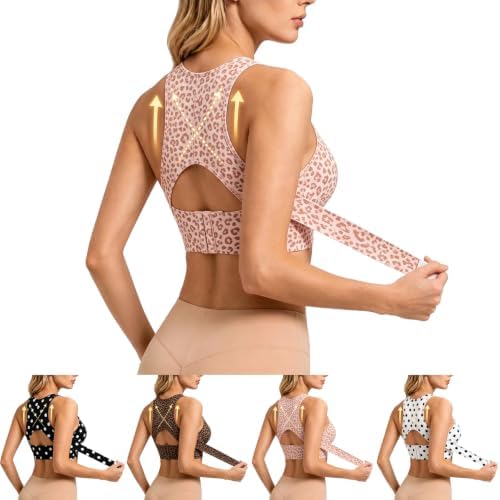 Posture Support Bras for Older Women Front Closure Crossback Wireless Bra Seamless Full Coverage Push Up Bralettes