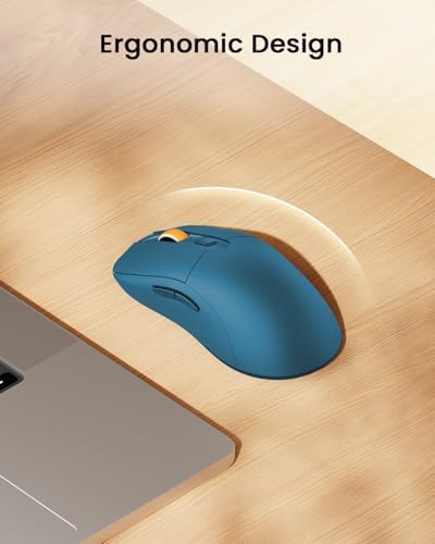 ProtoArc EM15 USB C Mouse, Tri-Mode Bluetooth Mice for Laptop, Blue