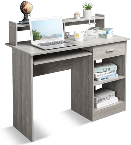 Karl home Computer Desk Study Writing Desk, Grey