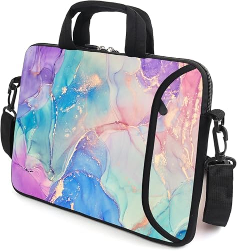 15" laptop sleeve laptop bag chromebook case adjustable shoulder strap with handle accessory pocket for men women (RYD-15-10)