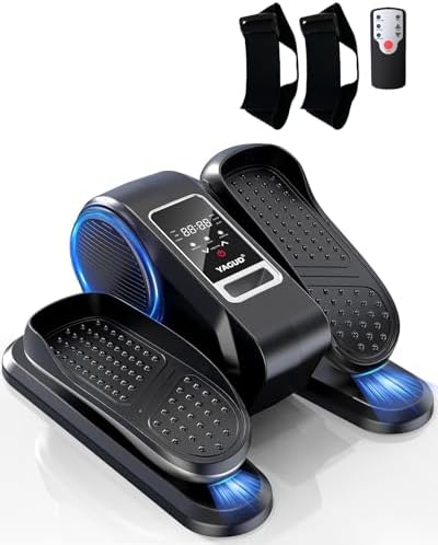Yagud Under Desk Machine, Electric Elliptical Leg Exerciser for Senior, 13 Adjustable Speeds Quiet and Portable Seated Pedal Exerciser for Training with Remote Control