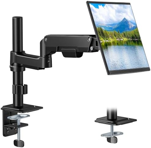 PEGZONE Single Monitor Arm for 17-32 Inch Screens, Holds up to19.8 lbs