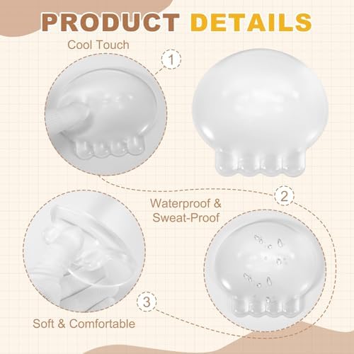 PATIKIL Gel Wrist Rest, Wrist Support for Mouse Jellyfish Shape Ergonomic Mouse Pad Soft Silicone Support Comfortable Cushion for Computer Gaming Office Home, Transparent