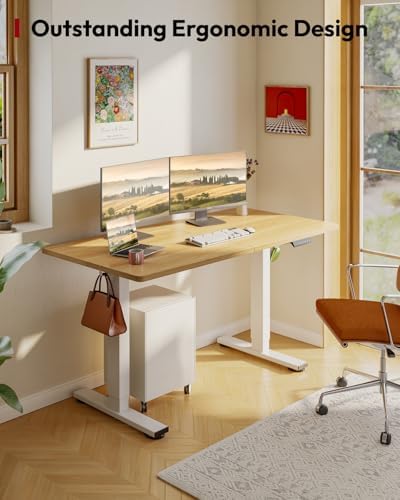 SANODESK 63''x24'' Height Adjustable Electric Standing Desk for Home Office