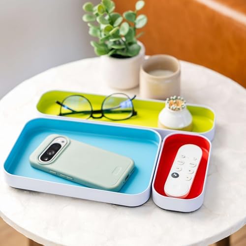 Three by Three Seattle Metal Drawer Organizer Tray Set, 6-Pc (Multicolor)