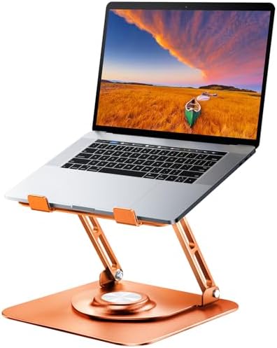 Laptop Stand for desk(360°Rotating),Aluminum laptop Riser for 10-16"Laptops