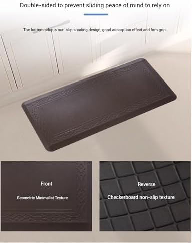 Anti-Fatigue Kitchen Mat, Waterproof Non-Slip Runner for Home & Office, Long Standing Desk Pad, Commercial Use, Red 51cm x 107cm x 2cm