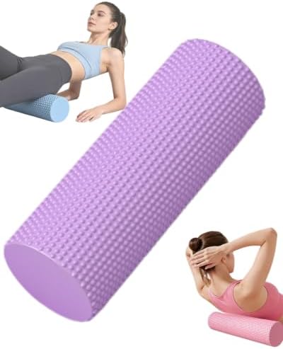 12 Inch EVA Soft Dot Foam Roller for Yoga and Balance Exercises，Purple：12in