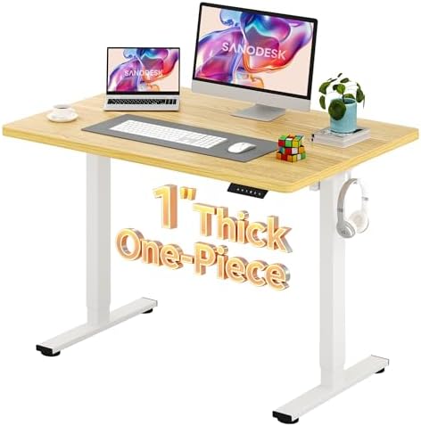 SANODESK One-Piece 1'' Thick Height Adjustable Standing Desk 48''x30''