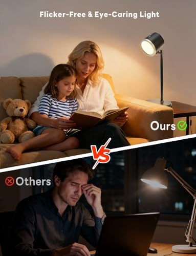 Magnetic LED Desk Lamp, Cordless Dimmable Reading Light, 3 Color Modes, 360° Rotatable, Multi-Scene Light for Home Office Bedroom Hallway Camping