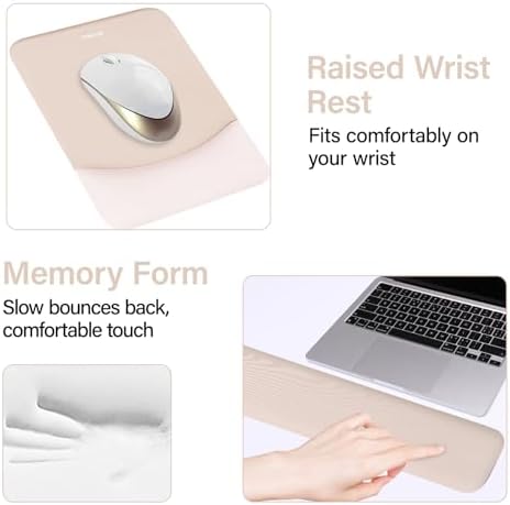 MOSISO Keyboard Mouse Pad Set, Large Gaming Mouse Pad&Keyboard Wrist Rest