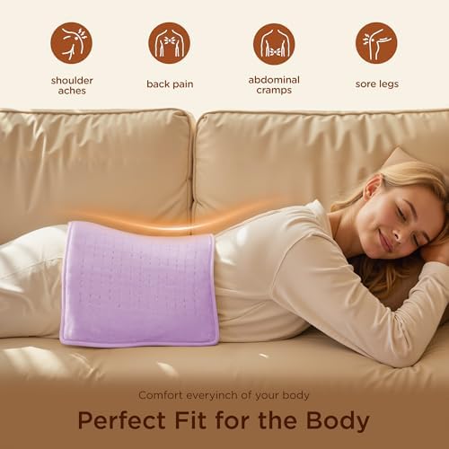 Texciting Heating pad for Back,Neck and Shoulders,Heat Pad Washable,12"x24"
