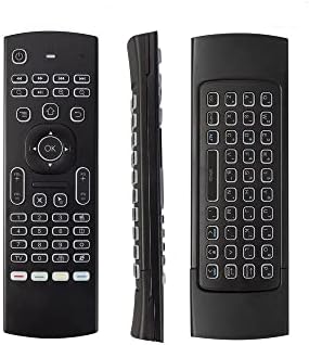 MX3 Pro Mini Keyboard Backlight Fly Remote Mouse,Android TV Remote Control,IR Learning Mini Wireless Keyboard for Android TV Box.HTPC.IPTV,Networked Set-top Box,Mini PC(Battery not Included)