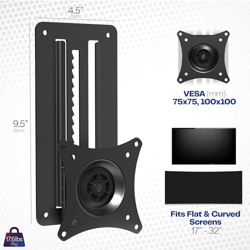 VIVO Black 17-32 in Single Monitor Wall Mount, MOUNT-VW01A