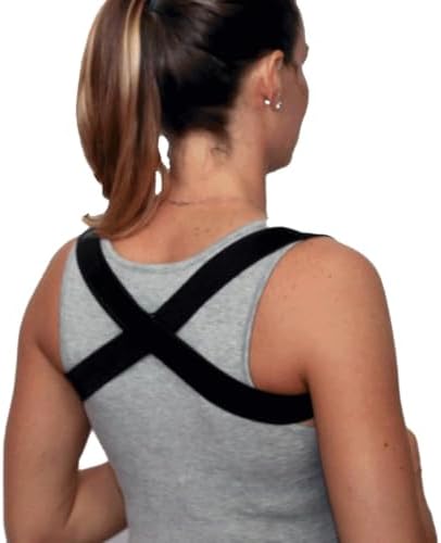 Posture Corrector Wear 15 Minutes A Day Follow 4 Easy Stretches For Improved Lasting Results (Black Xlarge)