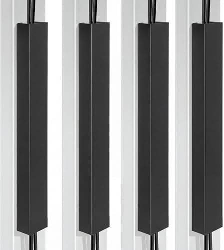 Blulu 4 Pack Steel Magnetic 14 Inch Cable Management Channel for Under Desk Leg Vertical Wire Hider Cover Cable Desk Organizer No Drill Cord Organizer Cord Hider Management for Home Office (Black)
