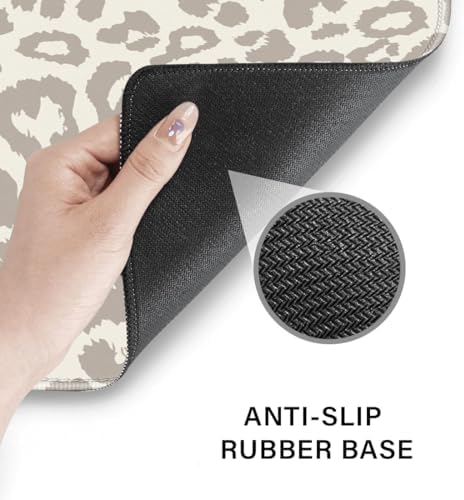 Cheetah Desk Pad and Keyboard Wrist Rest, Large Mouse Pad + Keyboard Pad+Mouse Wrist Support, Non-Slip Desk Mat Protector for Office, Home 31.5×11.8 Inches Leopard