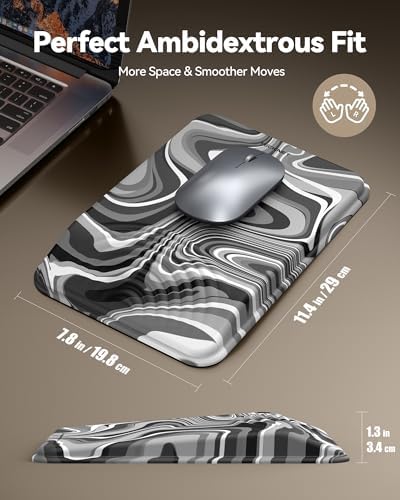TECKNET Ergonomic Mouse Pad with Wrist Rest, All-Day Comfort & Pain Relief