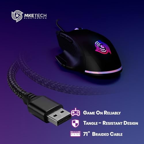 Wired Gaming Mouse – Programmable Mouse with Rapid Fire & Sniper Buttons