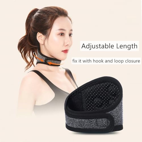 Heated Neck Support Brace Neck Heating Pad Wrap for Pain Relief Magnetic Therapy Neck Strap Adjustable Neck Support Neck Warmer Neck Protector for Neck Arthritis Migraine Headaches Neck Relax Unisex
