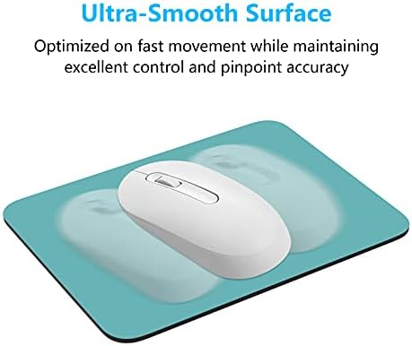 Dapesuom Small Mouse Pad, 6 x 8 Inch Thick Rubber Premium-Textured Non-Slip Portable & Washable Mini Mouse Mat for Women Men Wireless Laptops Keyboard Tray Gaming Work Computer Travel, Malachite Green