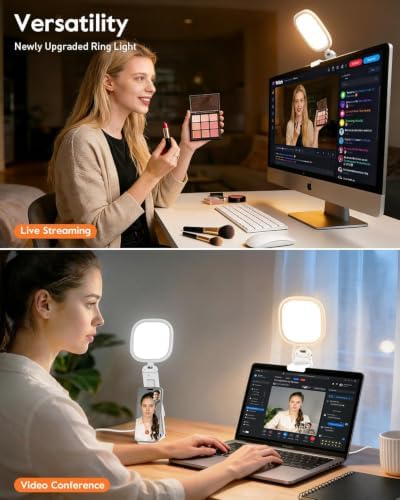 LitONES Ring Light for Laptop, Monitor, Desk, Eye-Caring Diffused LED Light
